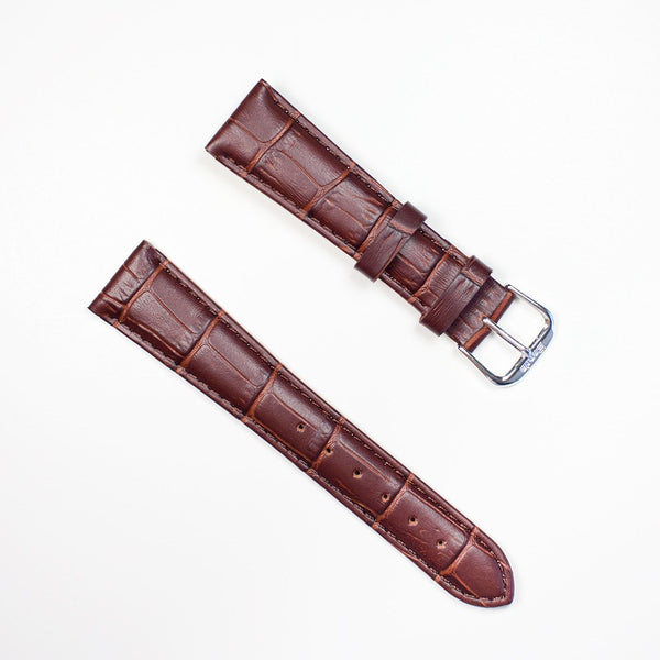 Alligator Embossed Leather Watch Strap
