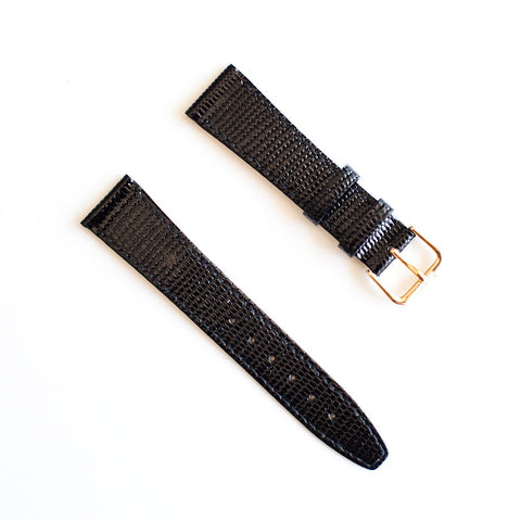 Lizard Embossed Calf Leather Watch Band