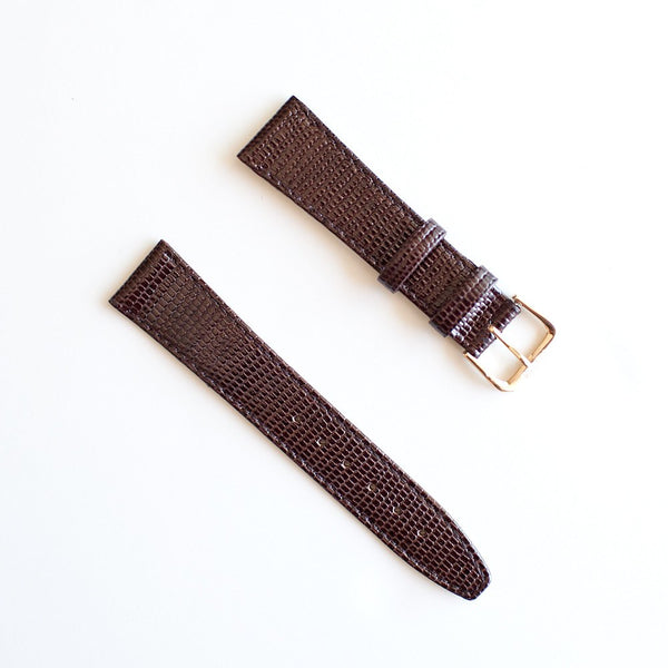 Lizard Embossed Calf Leather Watch Band