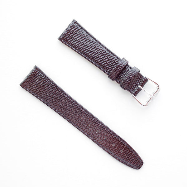 Lizard Embossed Calf Leather Watch Band