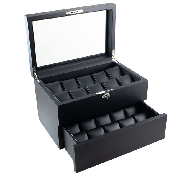 Madera 20 - Black - Watch Box - Caddy Bay Collection
