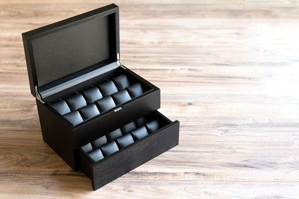 Madera 20 - Solid Top - Black - Watch Box