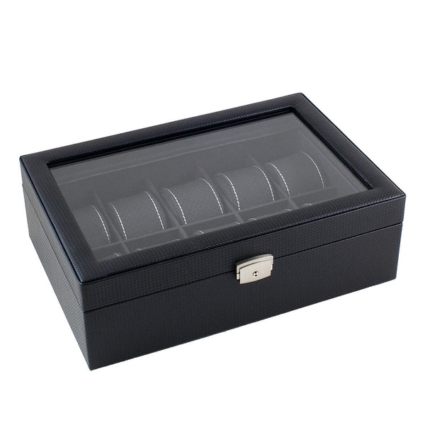 Carbon 10 - White - Watch Box - Caddy Bay Collection