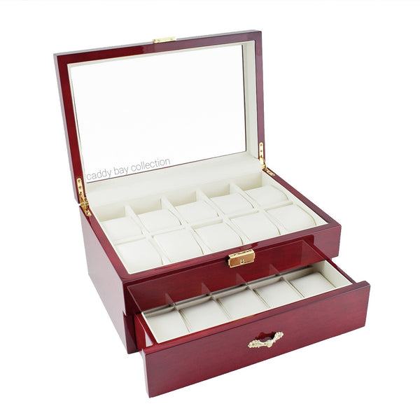 Madera 20 - Glossy Red - Watch Box - Caddy Bay Collection
