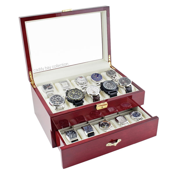Madera 20 - Glossy Red - Watch Box - Caddy Bay Collection