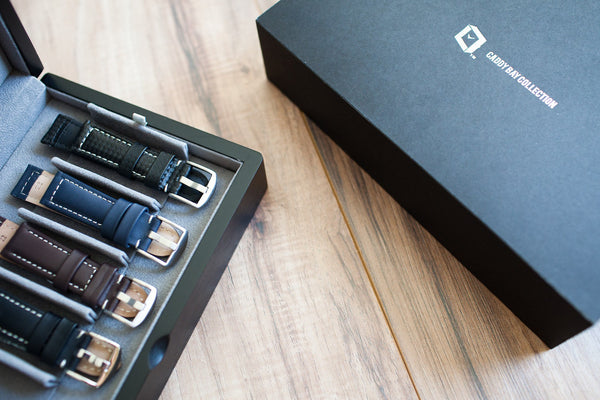 Watch Band Case - Obsidian Wood