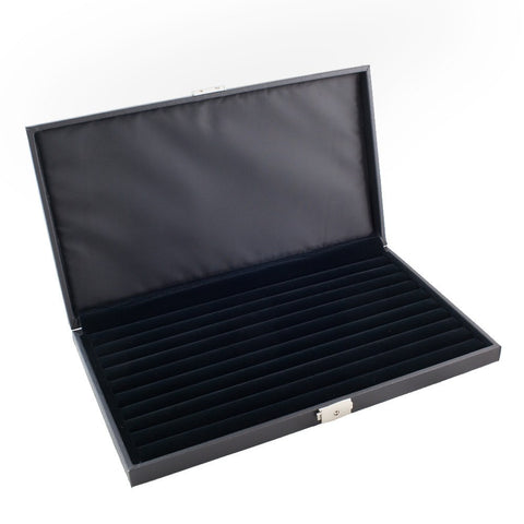 Lockable Ring & Cuff Links Jewelry Case - Holds 72+