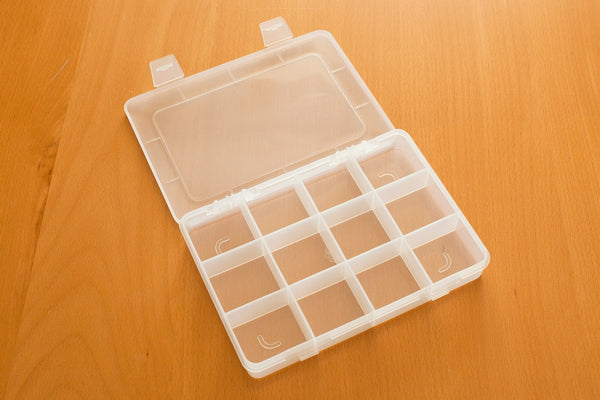 Multipurpose Organizer with 12 Compartments - Frosted