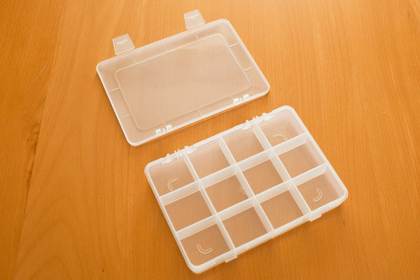 Multipurpose Organizer with 12 Compartments - Frosted