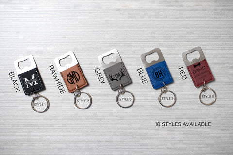 Vegan Leather - Keychain Bottle Opener