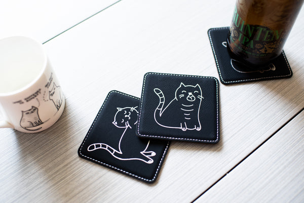Coaster - Square - Chunky Cats