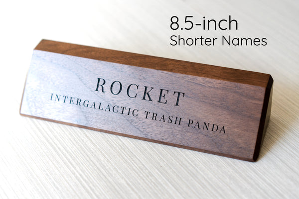 Walnut Wood Name Plate