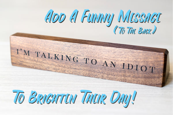 Walnut Wood Name Plate