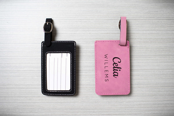 Vegan Leather Luggage Tag - Customizable