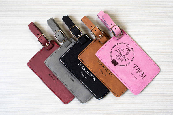 Vegan Leather - Luggage Tag Pair