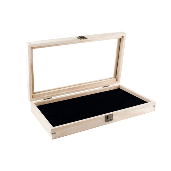 Jewelry Ring Display Case - Wood