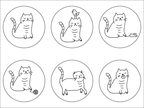 Coaster - Round - Chunky Cats