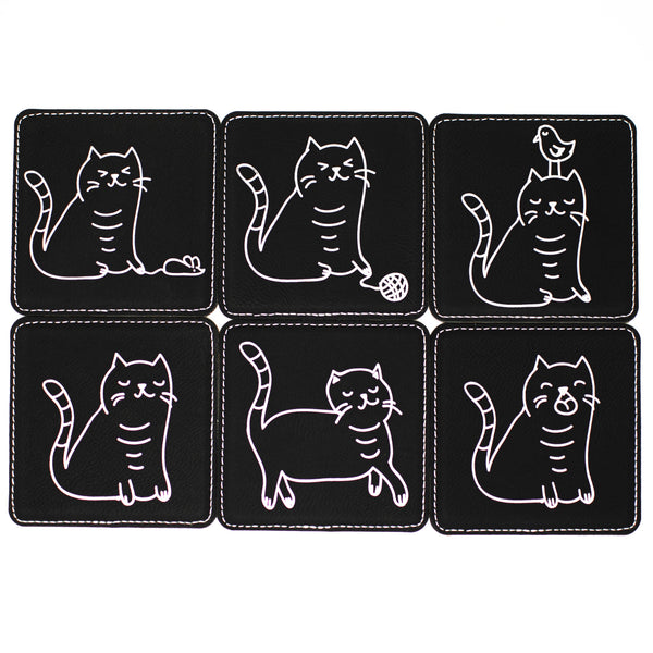 Coaster - Square - Chunky Cats