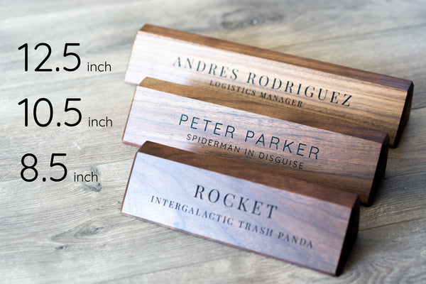 Walnut Wood Name Plate