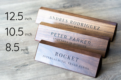 Walnut Wood Name Plate